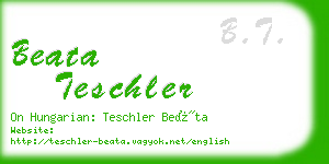 beata teschler business card
